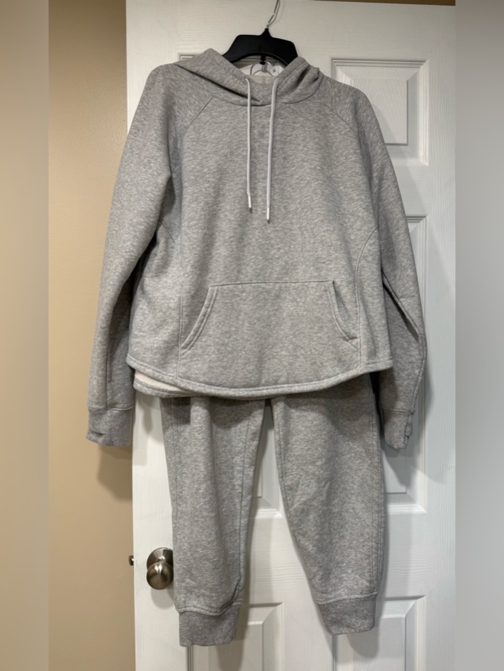 TEK Gear SET women’s ultra soft fleece Hoodie & Jogger in Dark Heather size L